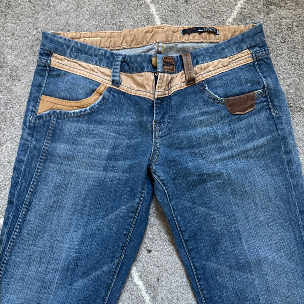 Vigoss Blue Jeans with Tan Details